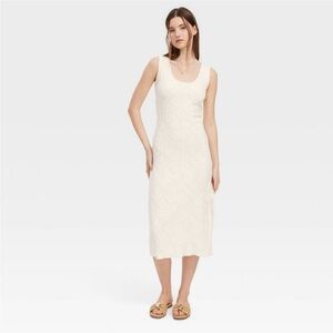 NWT Roller Rabbit Daisy Floral Terry Ankle Dress Cream